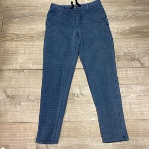 Kinetix Travel Pants Men's 32 Slim Straight Fit Blue Drawstring Waist Casual